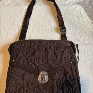 Vera Bradley Dark Brown Quilted Crossbody Bag